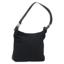 Salvatore Ferragamo Vala Shoulder Bag Canvas Leather Black Silver Auth bs28513-1