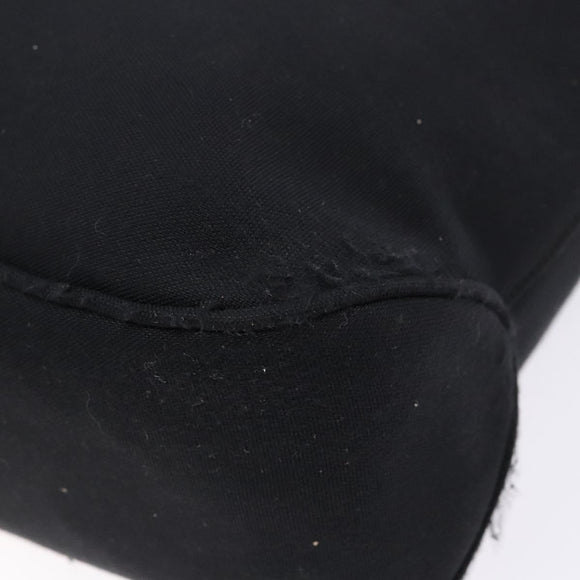 Salvatore Ferragamo Vala Shoulder Bag Canvas Leather Black Silver Auth bs28513