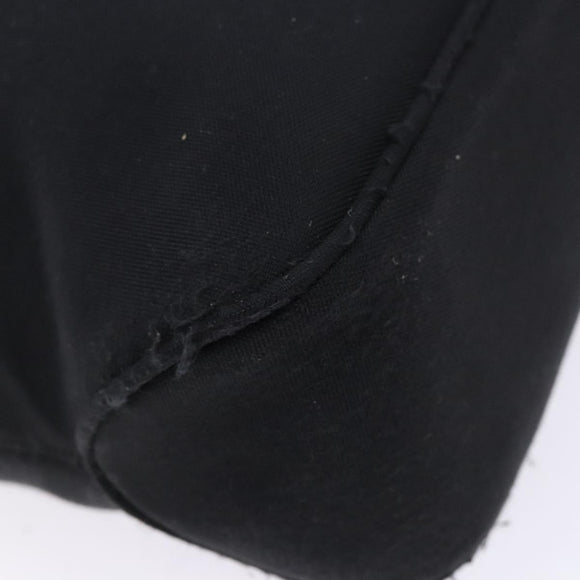 Salvatore Ferragamo Vala Shoulder Bag Canvas Leather Black Silver Auth bs28513