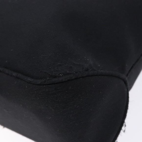 Salvatore Ferragamo Vala Shoulder Bag Canvas Leather Black Silver Auth bs28513