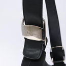 Salvatore Ferragamo Vala Shoulder Bag Canvas Leather Black Silver Auth bs28513-18
