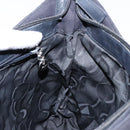 Salvatore Ferragamo Vala Shoulder Bag Canvas Leather Black Silver Auth bs28513-19