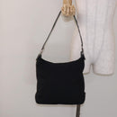 Salvatore Ferragamo Vala Shoulder Bag Canvas Leather Black Silver Auth bs28513-22