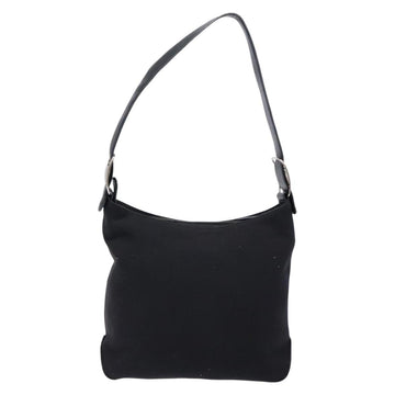 Salvatore Ferragamo Vala Shoulder Bag Canvas Leather Black Silver Auth bs28513 - 0