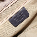 Salvatore Ferragamo Gancini Hand Bag Canvas Beige Silver Auth bs28514-12