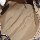 Salvatore Ferragamo Gancini Hand Bag Canvas Beige Silver Auth bs28514-11