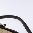 Salvatore Ferragamo Gancini Hand Bag Canvas Beige Silver Auth bs28514-8