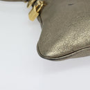 LOEWE Anagram Shoulder Bag Leather Gold Auth bs28517-15