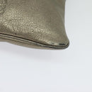 LOEWE Anagram Shoulder Bag Leather Gold Auth bs28517-9