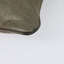 LOEWE Anagram Shoulder Bag Leather Gold Auth bs28517-17