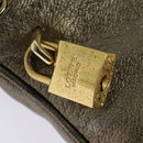 LOEWE Anagram Shoulder Bag Leather Gold Auth bs28517-10