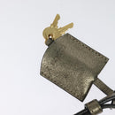 LOEWE Anagram Shoulder Bag Leather Gold Auth bs28517-11