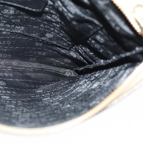 LOEWE Anagram Shoulder Bag Leather Gold Auth bs28517