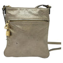 LOEWE Anagram Shoulder Bag Leather Gold Auth bs28517-13