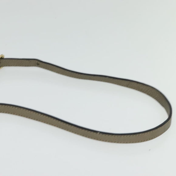 LOEWE Anagram Shoulder Bag Leather Gold Auth bs28517