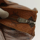 MCM Logogram Vicetos Tote Bag PVC Leather Brown Gold Auth bs28523-14