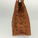 MCM Logogram Vicetos Tote Bag PVC Leather Brown Gold Auth bs28523-5