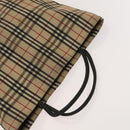 BURBERRY Nova Check Shoulder Bag Canvas nylon 3Set Beige Navy Auth bs28524-12