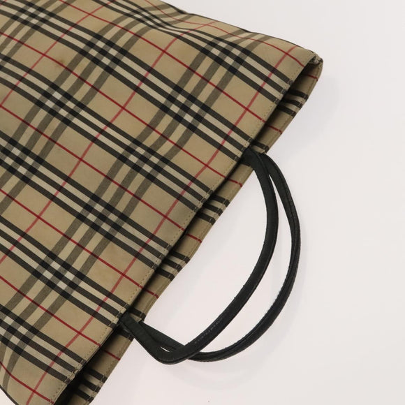 BURBERRY Nova Check Shoulder Bag Canvas nylon 3Set Beige Navy Auth bs28524