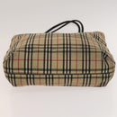 BURBERRY Nova Check Shoulder Bag Canvas nylon 3Set Beige Navy Auth bs28524-14