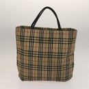 BURBERRY Nova Check Shoulder Bag Canvas nylon 3Set Beige Navy Auth bs28524-9