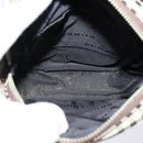 BURBERRY Nova Check Shoulder Bag Canvas Beige Silver Auth bs28525-11