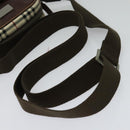 BURBERRY Nova Check Shoulder Bag Canvas Beige Silver Auth bs28525-7