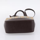 BURBERRY Nova Check Tote Bag Canvas Beige Gold Auth bs28529-14