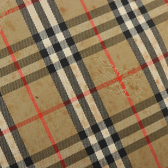 BURBERRY Nova Check Tote Bag Canvas Beige Gold Auth bs28529