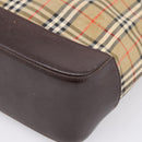 BURBERRY Nova Check Tote Bag Canvas Beige Gold Auth bs28529-10