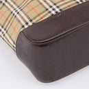BURBERRY Nova Check Tote Bag Canvas Beige Gold Auth bs28529-11