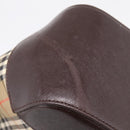 BURBERRY Nova Check Tote Bag Canvas Beige Gold Auth bs28529-12