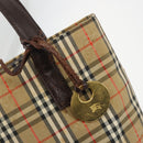 BURBERRY Nova Check Tote Bag Canvas Beige Gold Auth bs28529-17