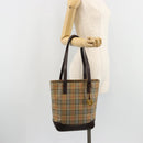 BURBERRY Nova Check Tote Bag Canvas Beige Gold Auth bs28529-23