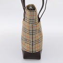 BURBERRY Nova Check Tote Bag Canvas Beige Gold Auth bs28529-3