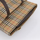 BURBERRY Nova Check Tote Bag Canvas Beige Gold Auth bs28529-6