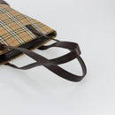 BURBERRY Nova Check Tote Bag Canvas Beige Gold Auth bs28529-7