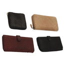 BOTTEGA VENETA INTRECCIATO Wallet Leather 4Set Black Beige Bordeaux Auth bs28530-1