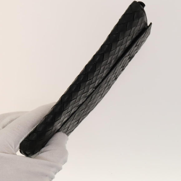 BOTTEGA VENETA INTRECCIATO Wallet Leather 4Set Black Beige Bordeaux Auth bs28530