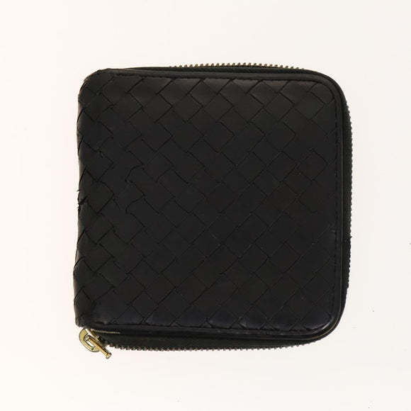 BOTTEGA VENETA INTRECCIATO Wallet Leather 4Set Black Beige Bordeaux Auth bs28530