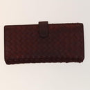 BOTTEGA VENETA INTRECCIATO Wallet Leather 4Set Black Beige Bordeaux Auth bs28530-2