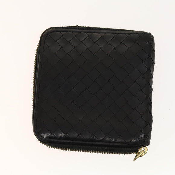 BOTTEGA VENETA INTRECCIATO Wallet Leather 4Set Black Beige Bordeaux Auth bs28530