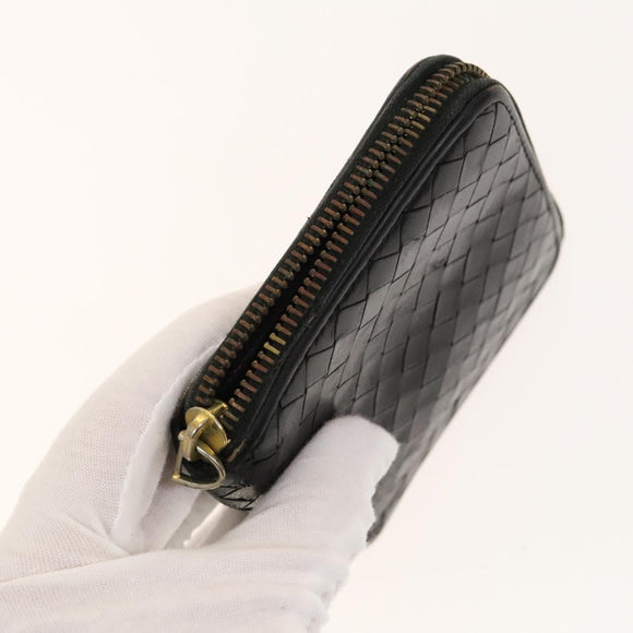 BOTTEGA VENETA INTRECCIATO Wallet Leather 4Set Black Beige Bordeaux Auth bs28530