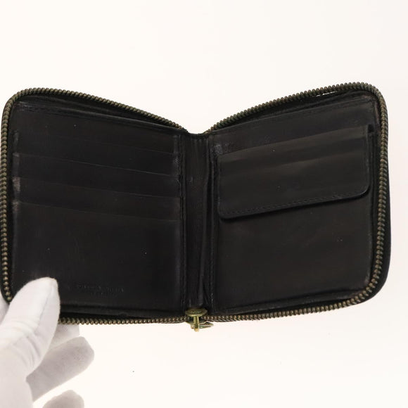 BOTTEGA VENETA INTRECCIATO Wallet Leather 4Set Black Beige Bordeaux Auth bs28530