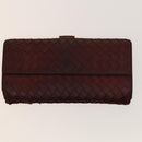 BOTTEGA VENETA INTRECCIATO Wallet Leather 4Set Black Beige Bordeaux Auth bs28530-3