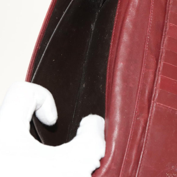 BOTTEGA VENETA INTRECCIATO Wallet Leather 4Set Black Beige Bordeaux Auth bs28530