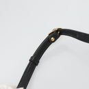 GIVENCHY Hand Bag Leather 2way Black Gold Auth bs28532-10