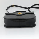 GIVENCHY Hand Bag Leather 2way Black Gold Auth bs28532-5