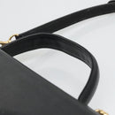 GIVENCHY Hand Bag Leather 2way Black Gold Auth bs28532-8
