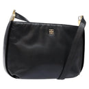 GIVENCHY Shoulder Bag Leather Black Gold Auth bs28533-1